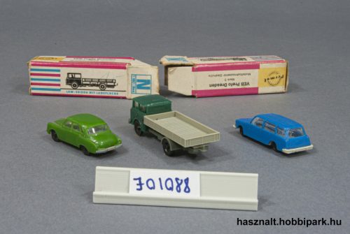 1:160 Permot Skoda teherautók, Lada és púpos Wartburg - EGYBEN