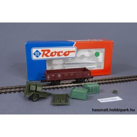 Roco 46034 alacsonyfalú nyitott tehervagon aggregátorral